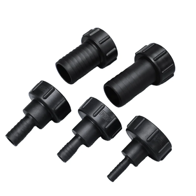 

Wholesale S60x6 Coarse Thread To 1/2" 3/4" 1" 2" Adapter Cover Hose Connector Plastic Water Container Fitting, Black