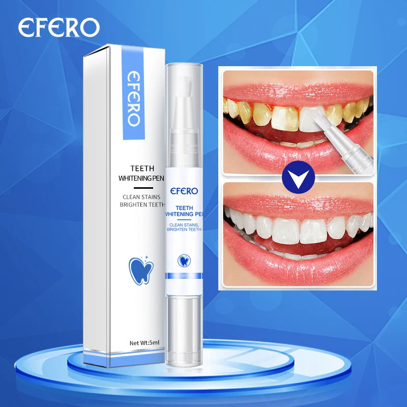 

EFERO 1Pcs Teeth Whitening Pen Cleaning Serum Remove Plaque Stains Dental Tools Whiten Teeth Oral Hygiene Tooth Whitening Pen