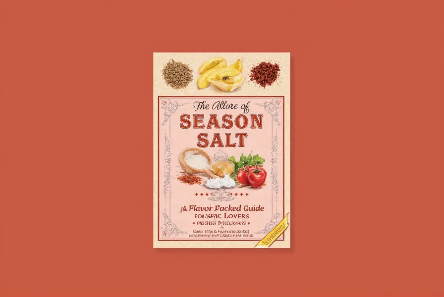 Close-up of Season All seasoned salt on a wooden table
