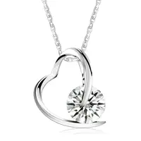 

RINNTIN SN47 Unique Products 925 Sterling Silver Love Heart Pendant Necklace Jewelry