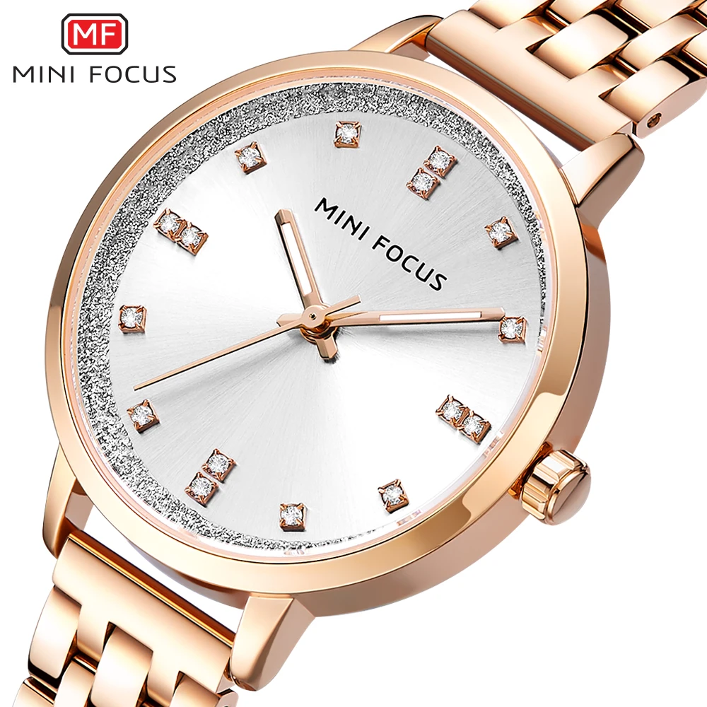 

MINI FOCUS MF0047L classy Women Watches 2019 New arrival Golden Quartz stainless steel Strap Elegant Watch Montre Femme