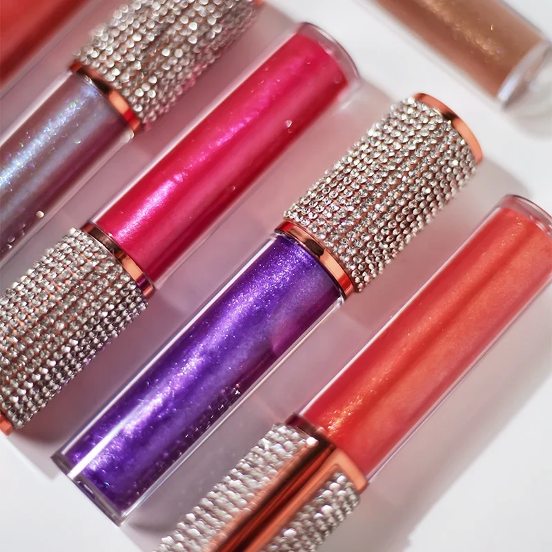 

high shine lipgloss private label super wet lipgloss glitter 20 colors diamond your logo lipgloss