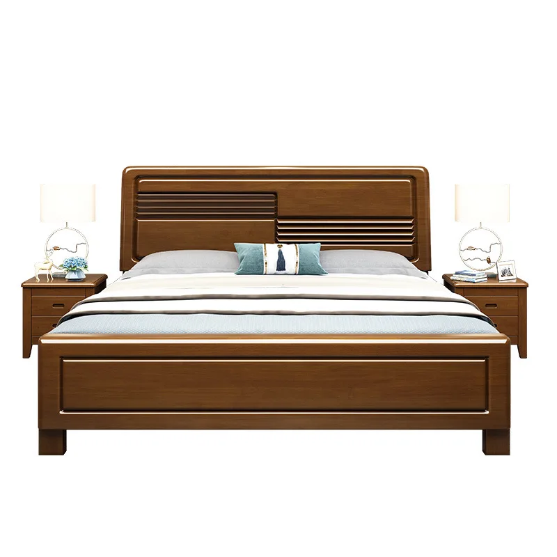 Astounding Low Profile King Size Mid Century Bed Frames With Double Nightstands Under Artwork Portray Bed Bed Frame Design Modern Bed Frame King Size Bed Frame