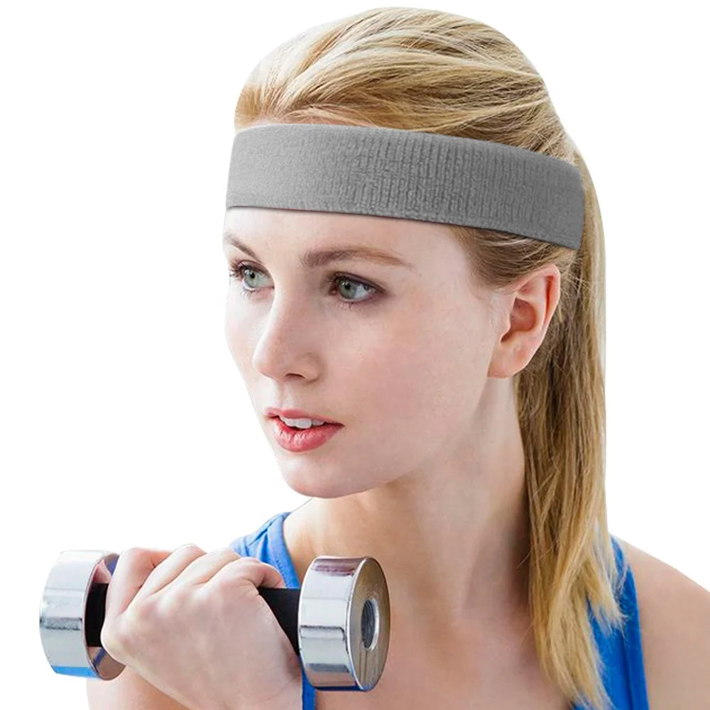 

TY Quality Cotton Sweatband Sports Unisex Sweat Headband Runnning Basketball Yoga Hair Band Elastic Head Band Sport Safety, Customized