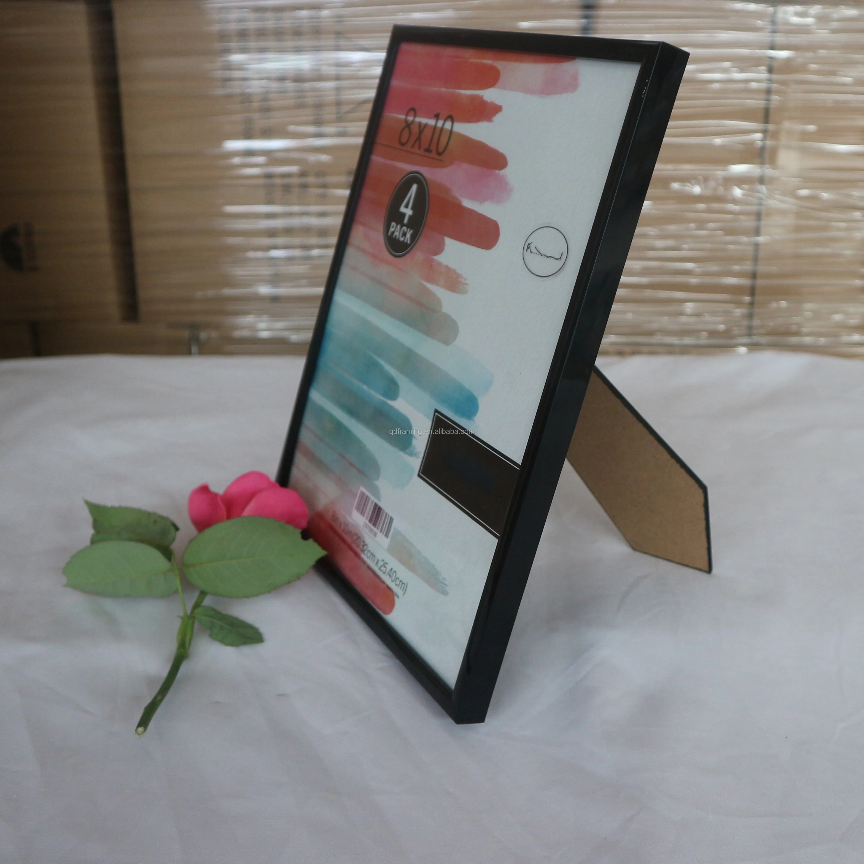 批发廉价pvc相框艺术墙装饰塑料相框经典黑色桌面框架a0 a1 a2 a3 a4