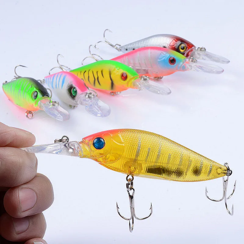 

1Pcs 3D Eyes Shad Fishing Lure 11cm/11.7g Artificial Minnow Fishing Baits Wobbler Crankbaits Hard Pesca Swim Bass Isca Tools