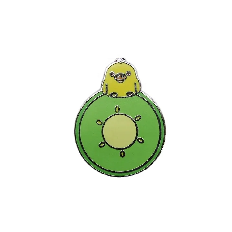

Custom China Supplier green and yellow Cartoon Cute hard enamel zinc alloy lapel pin badges, Patone color (custom color)