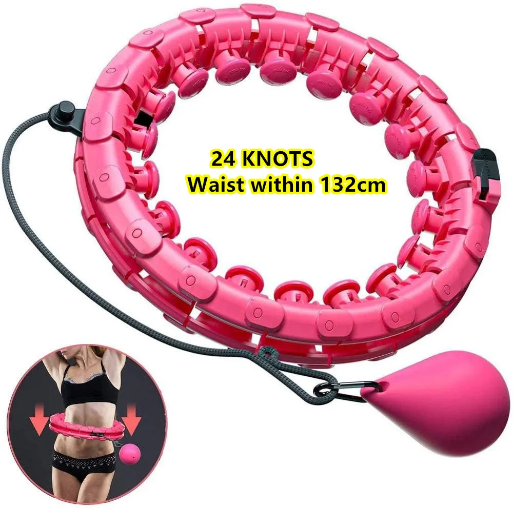 

Dropshippingnew 24 Detachable Knots Adult Fitness Smart Weighted Hoola Hoop Hula Ring Hula Hoops with Weight