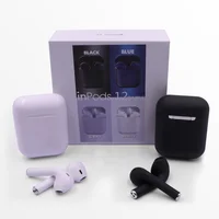 

Inpods 12 BT 5.0 Wireless Earphone i7S i9S i11 i12 TWS inpods Wireless Blue Tooth Headphone With Hand Touch Black Pods