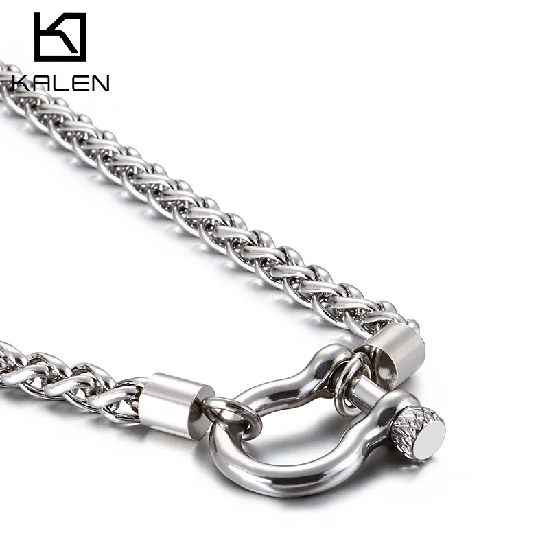 

2020 Hot Sale Punk Stainless Steel Block Chain Necklace For Women