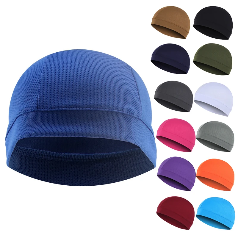 

Outdoor Cycling Running Mens Mesh Sports Skull Cap Head Beanie Hat Motorcycle Liner Wave Cap