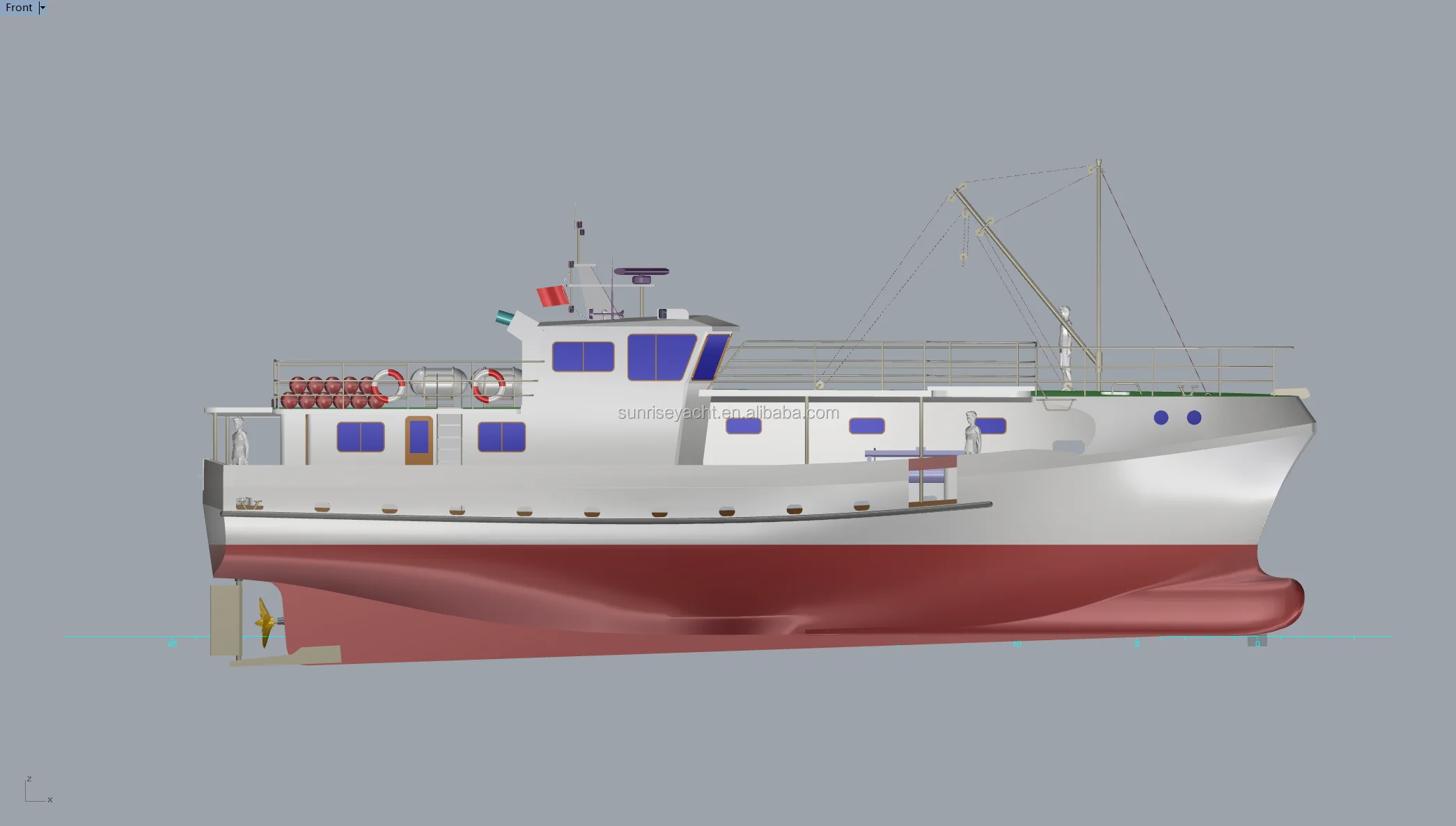 23m Tuna Longline Fishing Boat Deep Sea Fishing Boat With Ccs Certificate Fiberglass Boat For