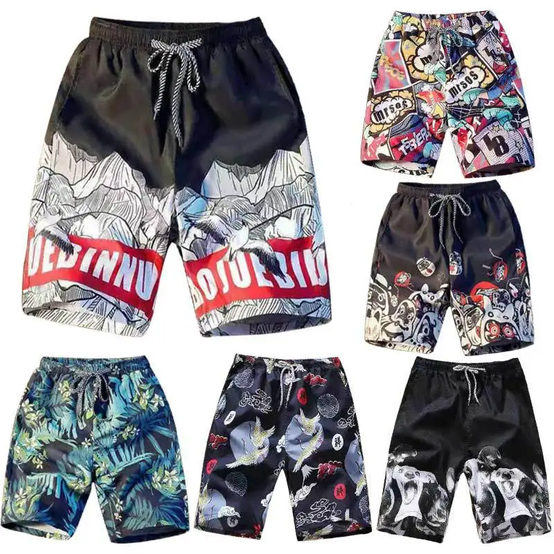 

2021 summer new Couple Fashion printing women beach shorts men Five-point Pants Quick-drying beach shorts for men