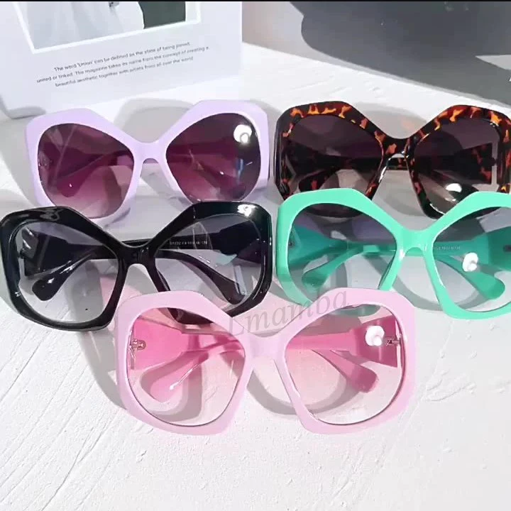 

1222 Unique Oversized Sunglasses Women Men 2023 New Fashion Luxury Brand Design Retro Sun Glasses Custom logo