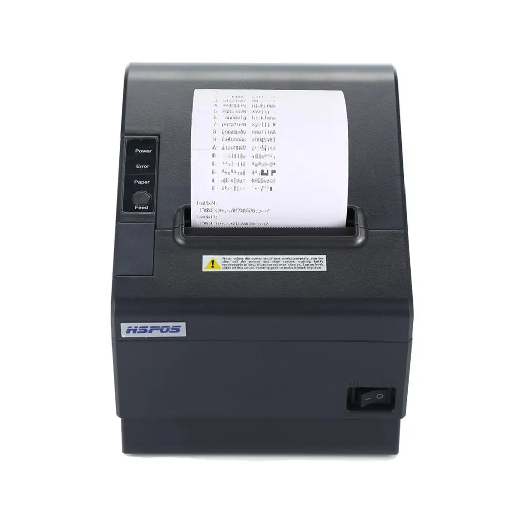 

auto cut pos 80 printer thermal driver download HS-802 180mm/s 3inch receipt pos machine cash server with USB LAN surface