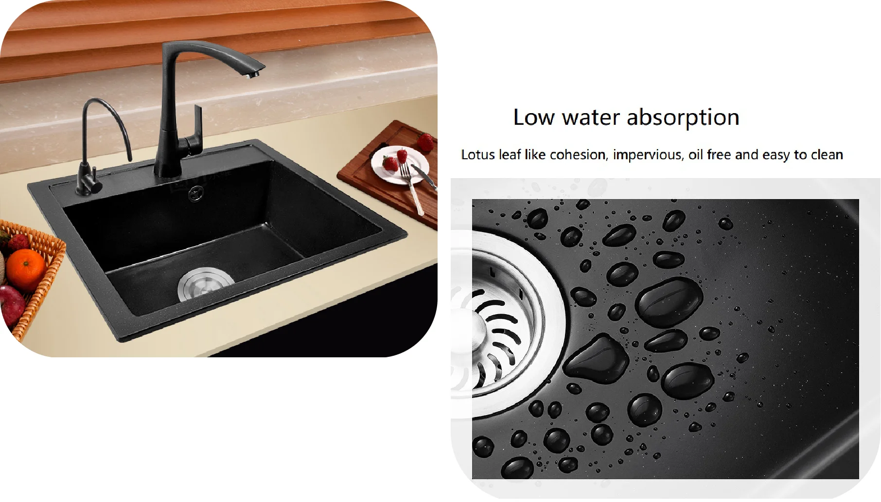 China Manufacturer  Bathroom Quartz Stone Sink