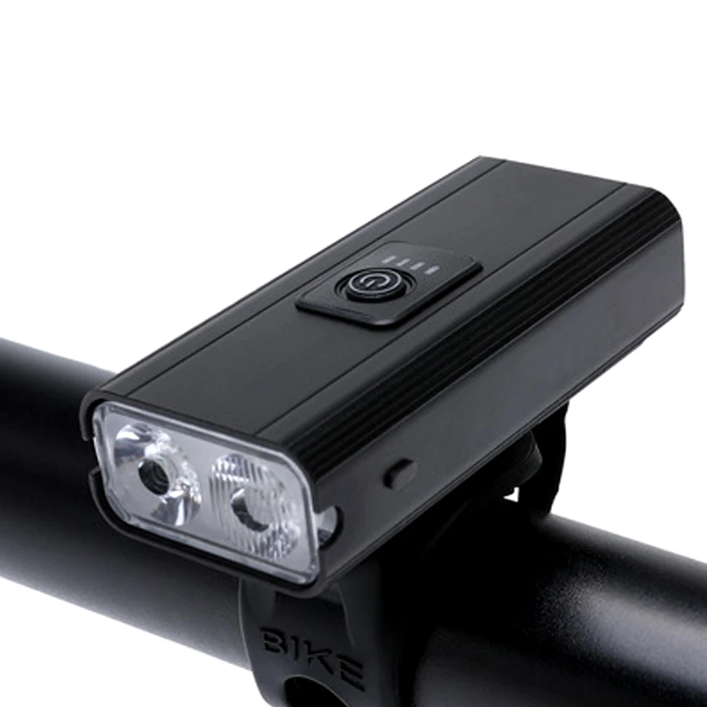 

New Waterproof Outdoor Night Riding Bike Accessories High Lumen Super Bright USB Rechargeable Led Front Bicycle Light, Black