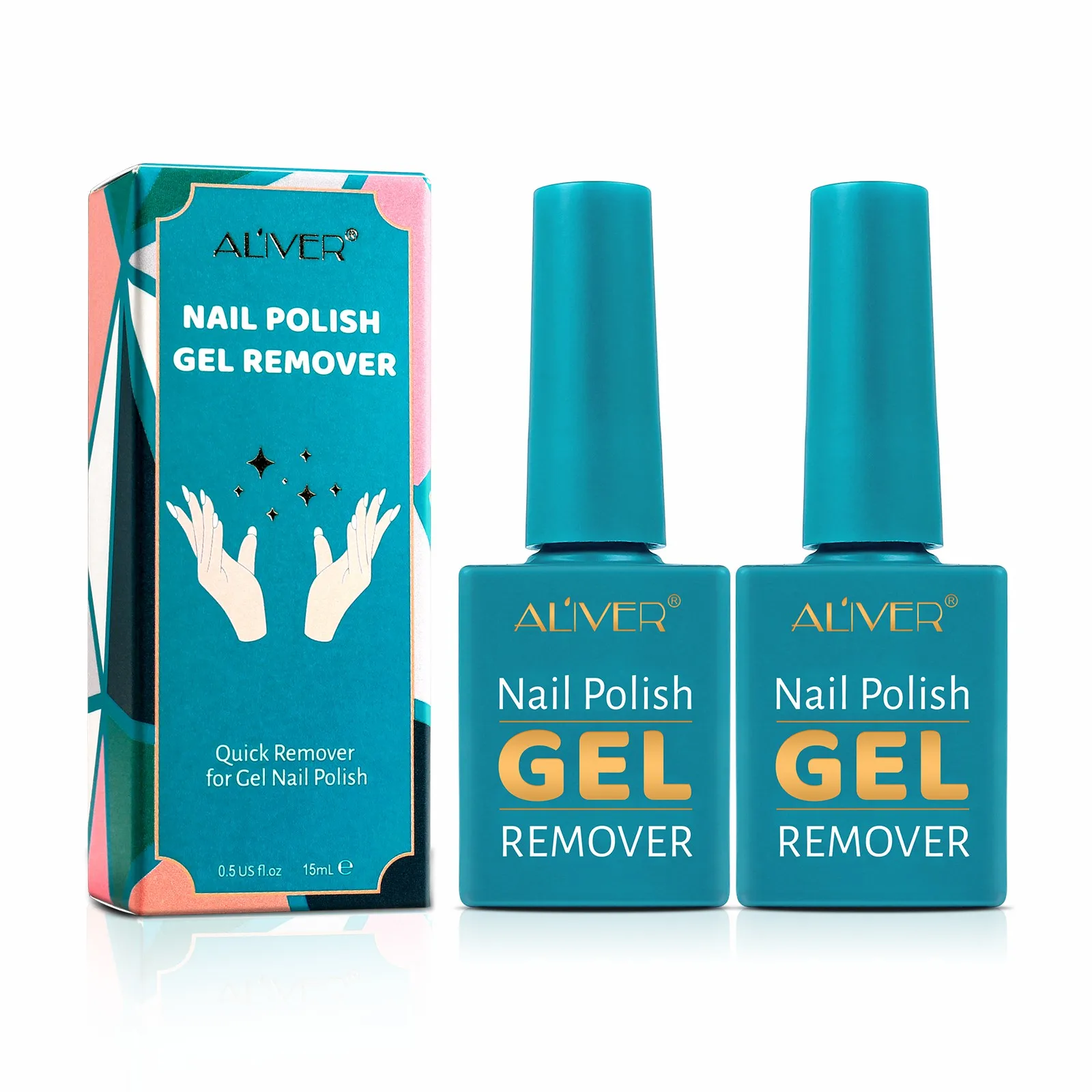

ALIVER new nail cosmetics high quality magic remover quickly remove nail gel customized uv gel nail polish remover