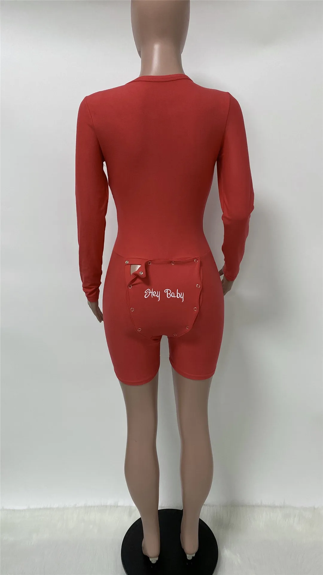 New Arrival Hey Baby Plain Onesie With Butt Flap Button Romper Shorts