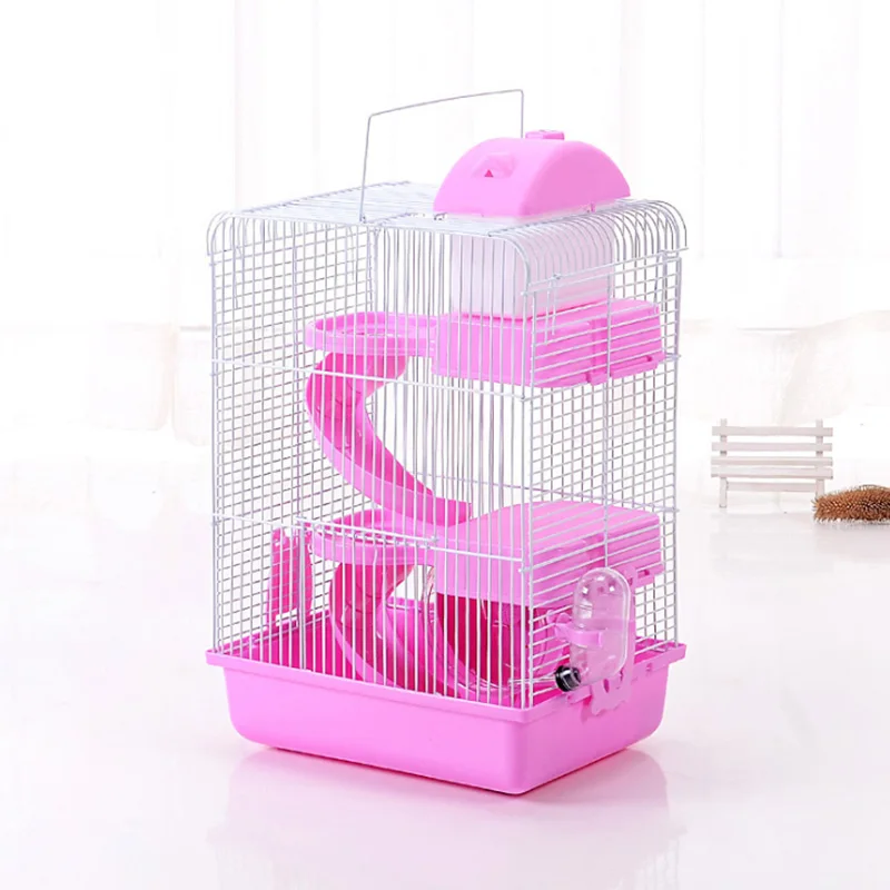 

Custom 26.5*19.5*41cm Small Animal Hamster Wire Mesh Cages Hamster Play House, Pink,black, grey, as per your special reques