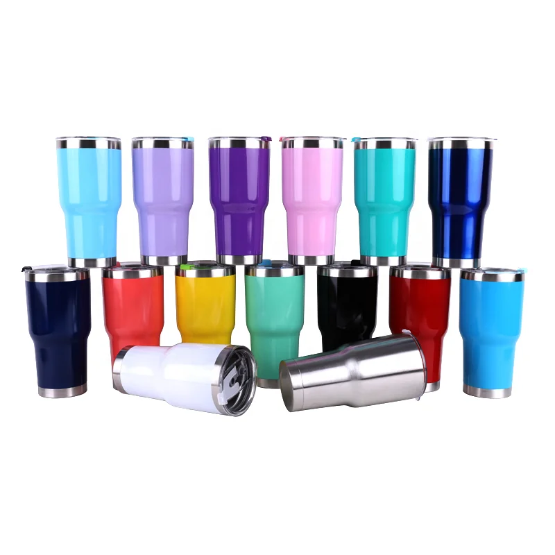 

30oz Regular Tumblers Stainless Steel Vacuum Coffee Cup Insulated Travel Tumbler With Lid, Customized colors acceptable