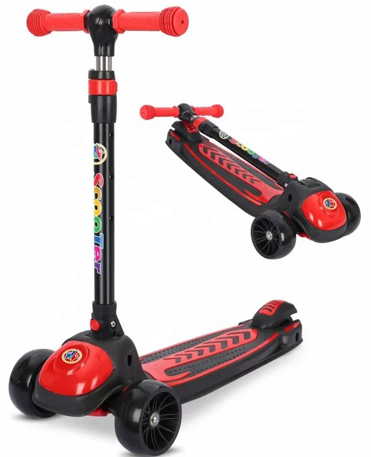 

One key folding manual power kick scooter for 3 years old children, Red/yellow/blue/customized