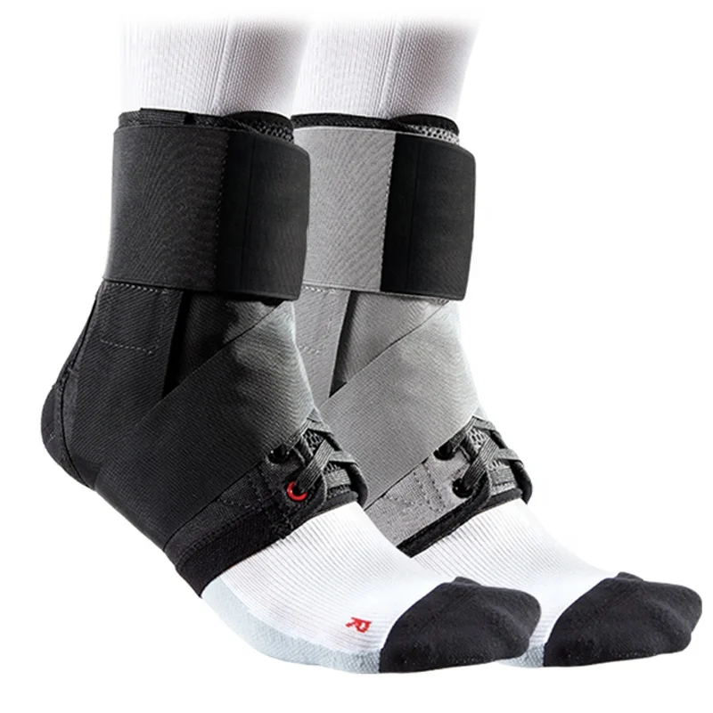 

Lace up compression Ankle Brace Support Brace with Stabilize Straps to Prevent and Recover from ankle sprains H-1059, Black, grey ankle brace