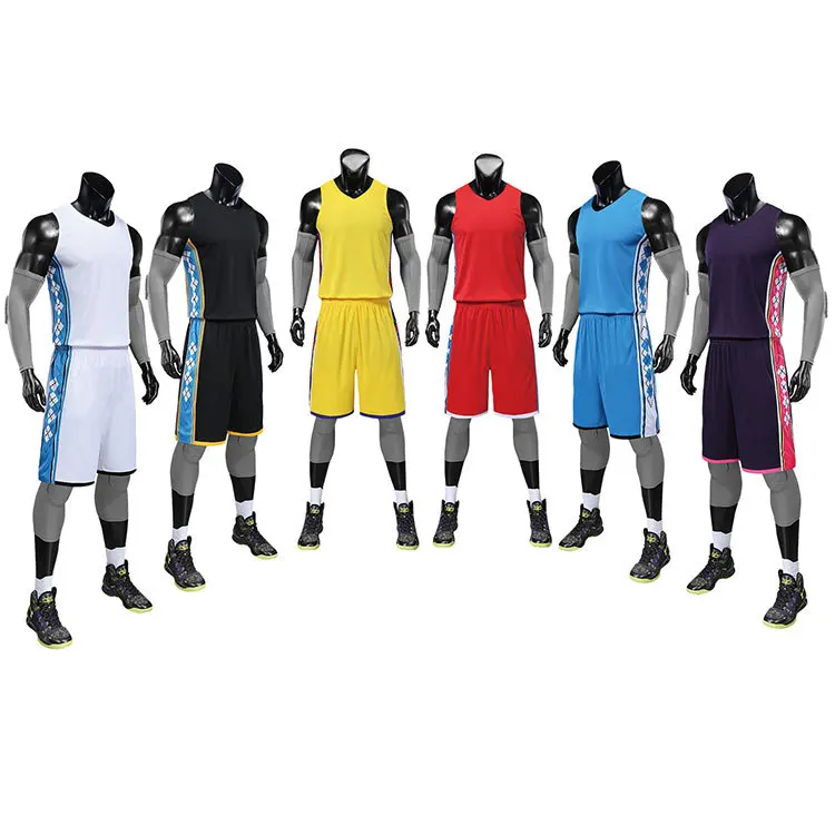 

Manufacturers Support Customized Basketball sports training suit quickly dry comfortable Basketball sports T shirt shorts, 6 colors