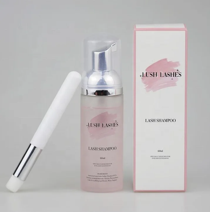 

wholesale black bottle shampoo eyelash cleanser foam lash shampoo