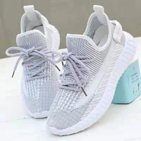 

Latest Design Fly Knitting Women Sneakers Girl Running Sports Shoes