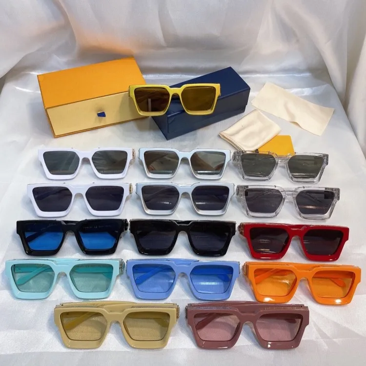 

Latest Trendy Luxury Modern Retro Custom Designer Millionaire Thick Square Frame Multi Color Shades Sunglasses