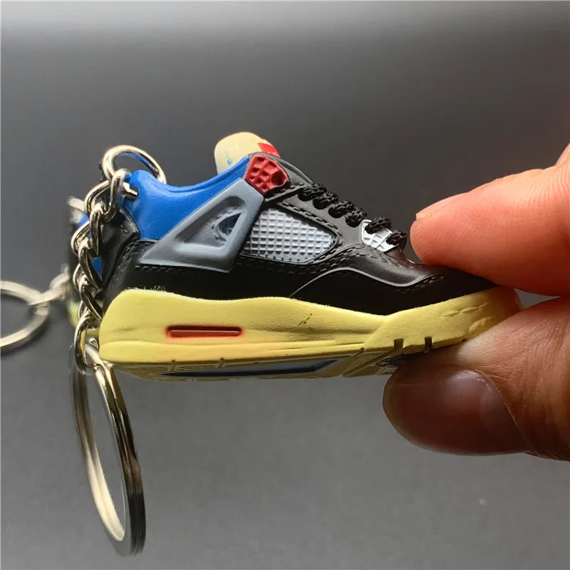 

sneakerhead 3D Sneaker aj4 4 Union Nior kicks Keychain Pair GIFT SET