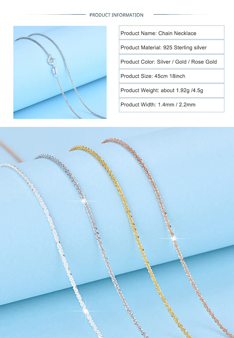 Sland Jewelry Wholesale 18k Gold Plated Solid 925 Sterling Silver Chain