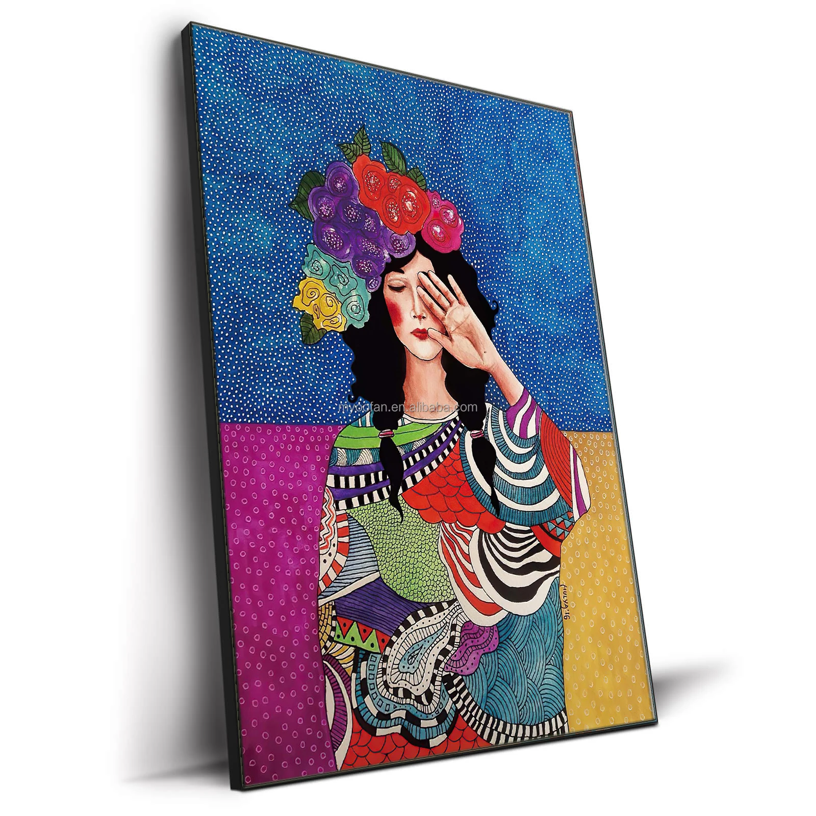 

Fashion Art Design Beautiful Make-up Woman Paintings on Canvas Artwork Poster Prints For Wall Decoration