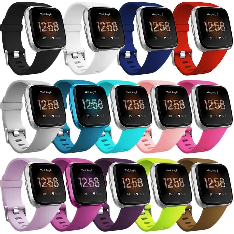 

High Quality Soft Silicone Secure Adjustable Band For Fitbit Versa/Versa Lite Band Wristband Strap Bracelet Fit Bit Watch Straps, Can be customized