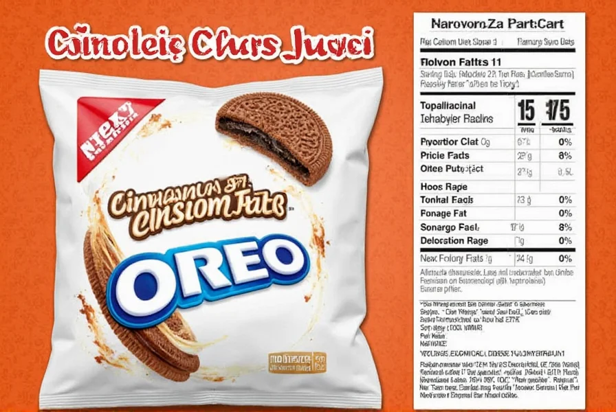 Close-up photography of Cinnamon Bun Oreos showing the cinnamon swirl design on the cookie wafers and cream filling