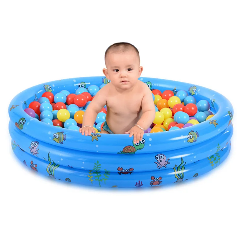 

Three-Ring Printed Inflatable Children'S Household Swimming Ocean Ball Pool, Pink