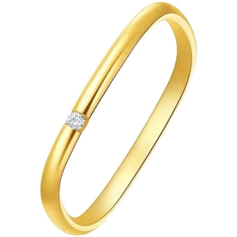 

New Romantic new square ring 18K gold ring fashion trend For Women Men Fashion Jewelry