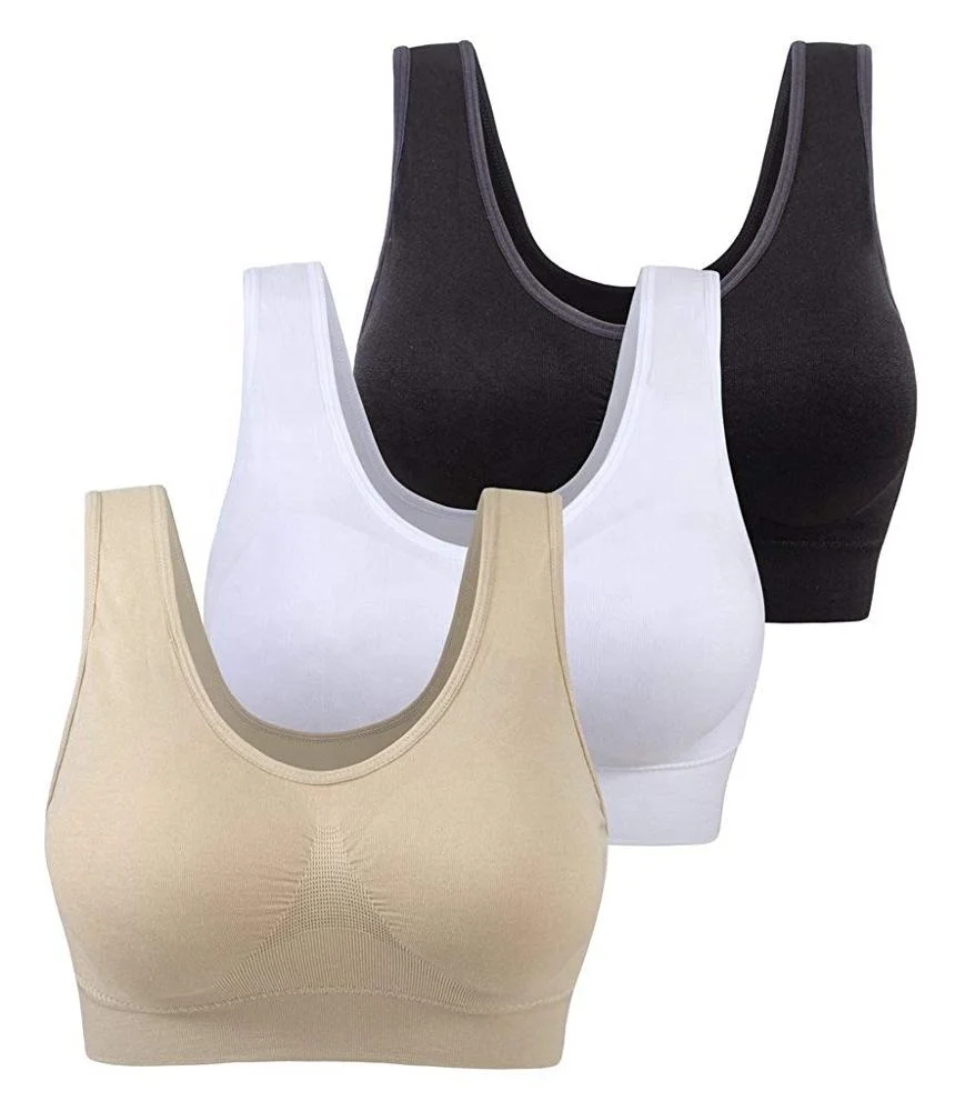

Wholesale Cheap Price Plus Size Padded Women Yoga Seamless Sports Bra, 12 colors