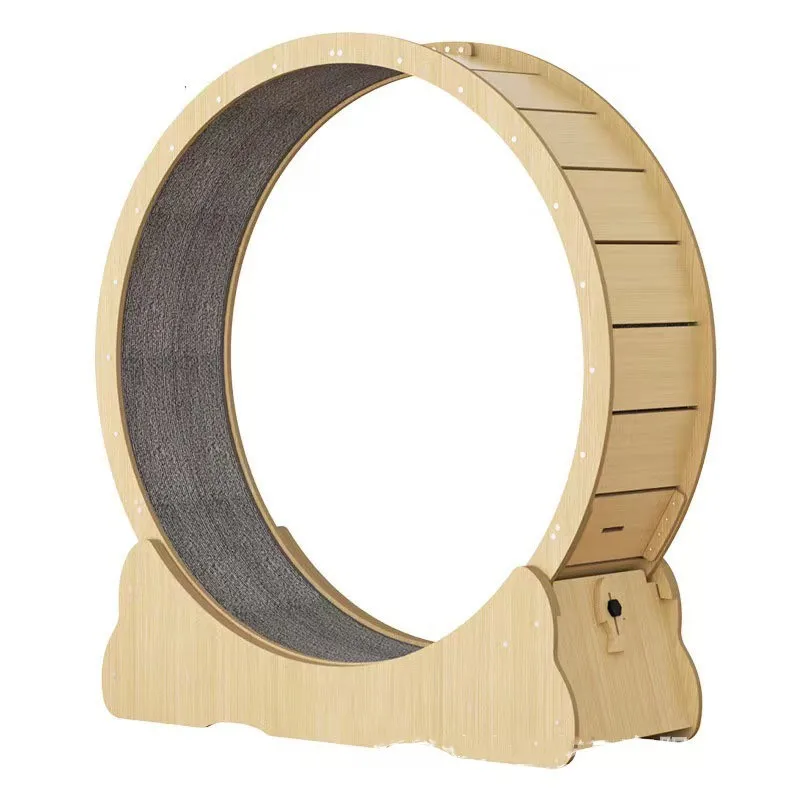 

Wooden cat treadmill silent roller cat sports running wheel pet fitness supplies wooden runner toys