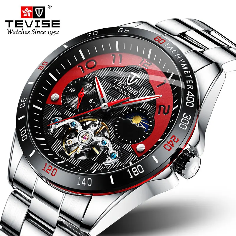 

Hot sale luxury automatic watch mechanical skeleton OEM custom male watches relojes de lujo, Optional