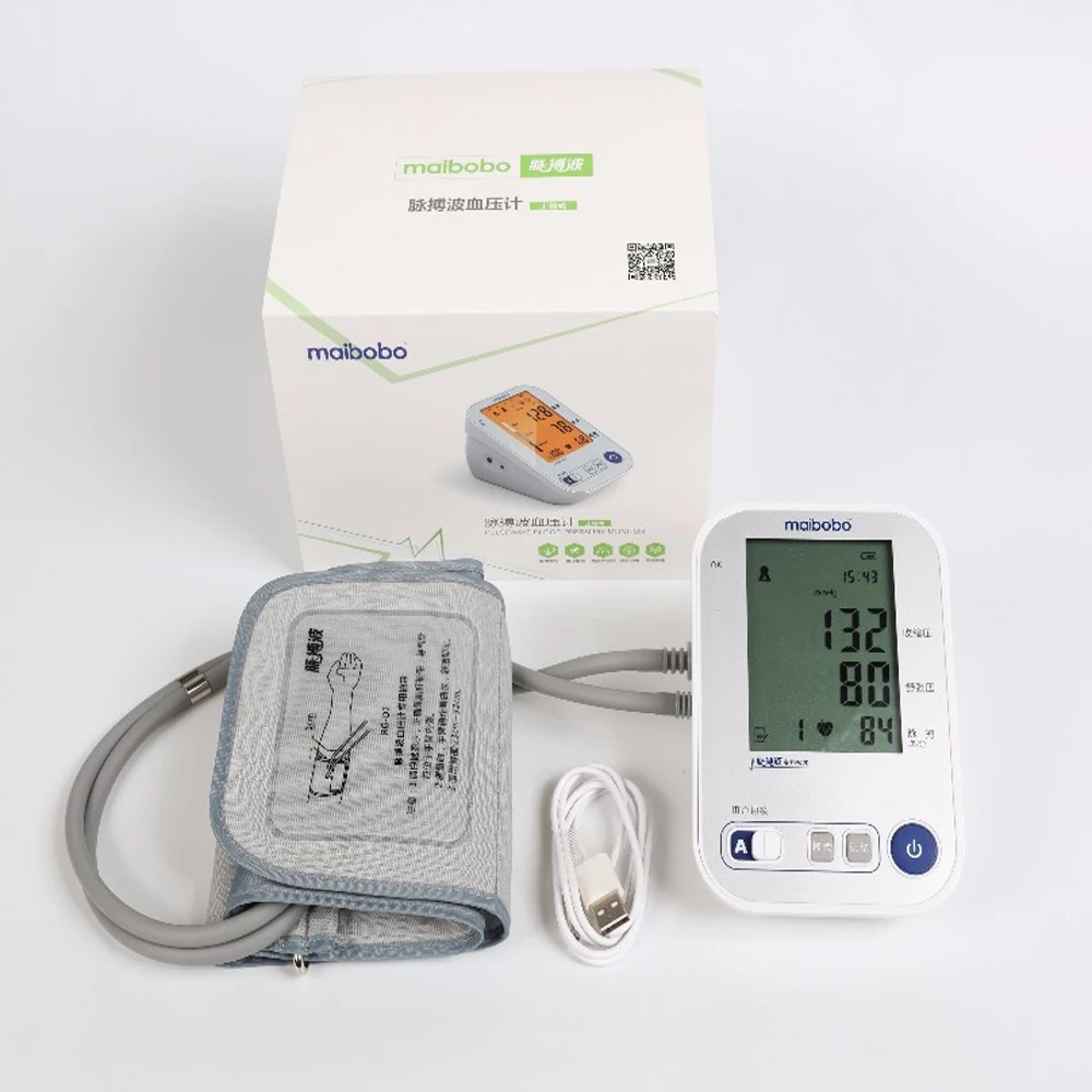 
CE ISO approved pulsewave blood pressure monitor for family 