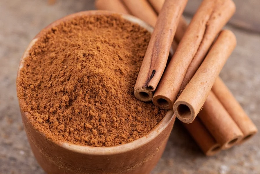 Healthy meal plate with cinnamon sprinkled on top