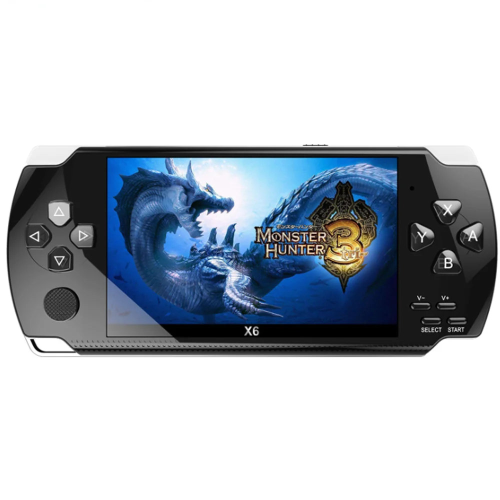 

New X6 handheld Game Console Portable 4.3 inch Screen Handheld Game Player Real 8GB Support for PSP Games,Camera,Video,E-Book, Red
