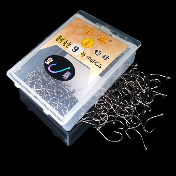 

1-20 Fishing Hooks 10box set High Carbon Steel Freshwater Fishing Barbed Fishhooks, Black nickel
