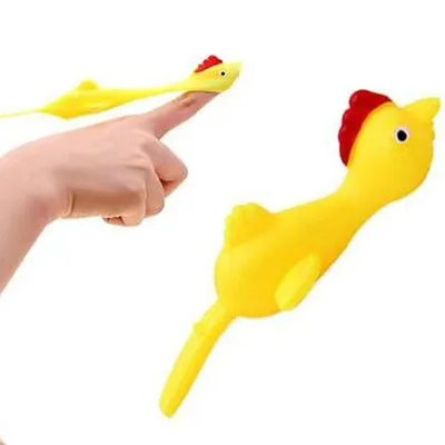 

Fun Tricky Catapult Chick Decompression New Finger Slingshot Toy, Yellow