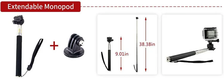 Gopro Hero 7 Action Camera Accessories Mounts Kit Storage For Women