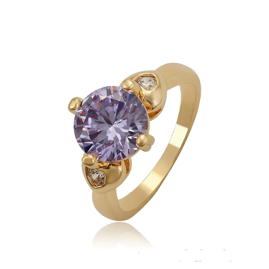 

16057 xuping 14k gold Available Synthetic CZ in stock love shape ring gift for her ring, 14k gold color