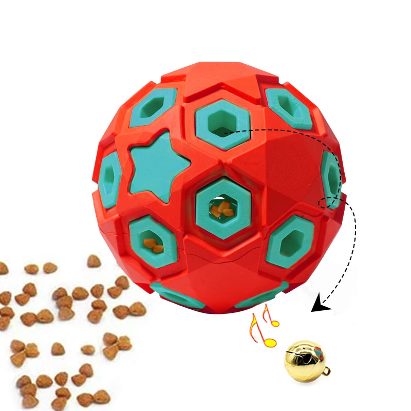 

Puzzle Chewing Pet Toys Puppy Interactive Food Rubber Toy Ball Treat Dispensing Jolly Dog Balls for Dogs Training