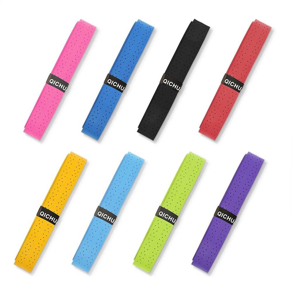 

Overgrip with Imported PU, Absorb Sweat Anti Slip Racket Bat Rackets Overgrip Roll Tennis Badminton, Light blue,pink,white,yellow,deep blue,green,purple,black, red